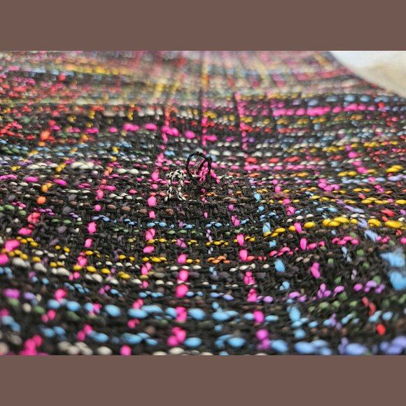 Oasis Black Rainbow Tweed Mini Skirt - Picture 4 of 7